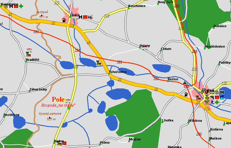 Mapa Pole detail