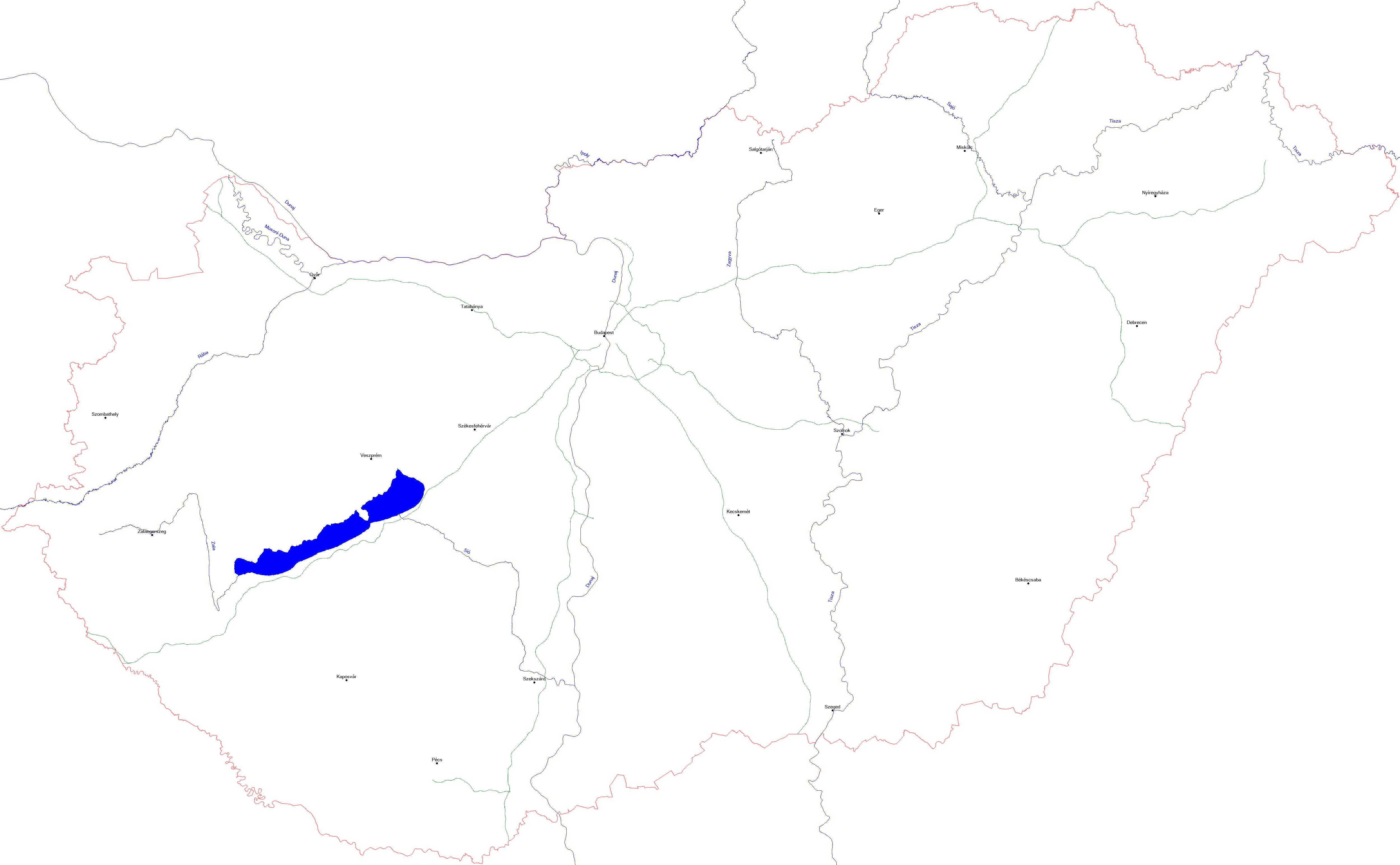 Mapa Maarska se znmkovmi msty